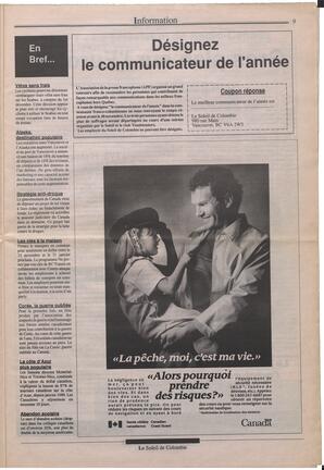 Le Soleil de Colombie, November 16, 1990, page 9