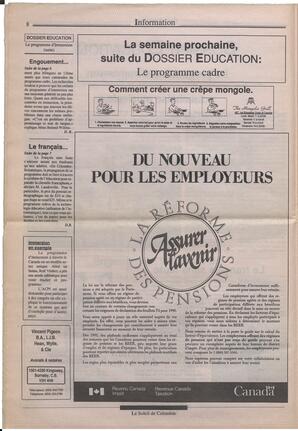 Le Soleil de Colombie, November 16, 1990, page 8