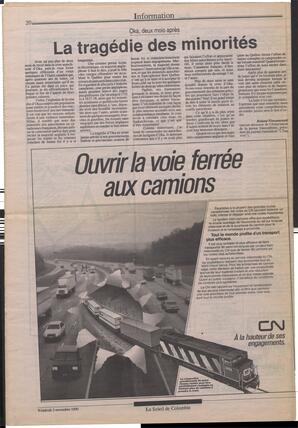 Le Soleil de Colombie, November 2, 1990, page 20