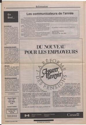 Le Soleil de Colombie, November 2, 1990, page 8