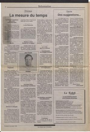 Le Soleil de Colombie, November 2, 1990, page 2