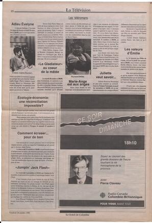 Le Soleil de Colombie, October 26, 1990, page 10