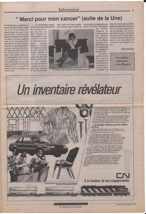 Le Soleil de Colombie, October 26, 1990, page 5