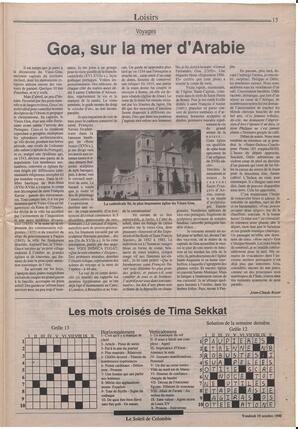 Le Soleil de Colombie, October 19, 1990, page 15
