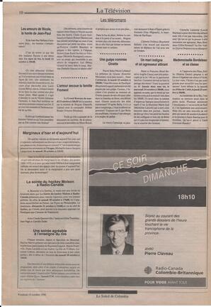 Le Soleil de Colombie, October 19, 1990, page 10
