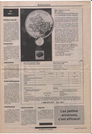 Le Soleil de Colombie, October 19, 1990, page 7