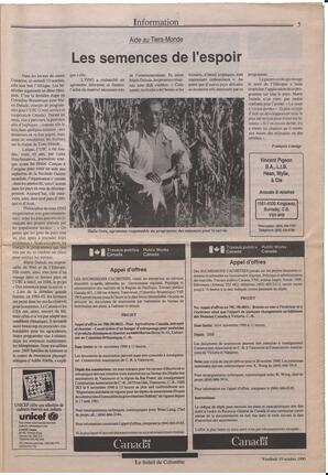 Le Soleil de Colombie, October 19, 1990, page 5