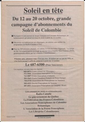 Le Soleil de Colombie, October 12, 1990, page 20