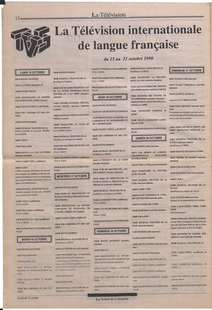 Le Soleil de Colombie, October 12, 1990, page 12