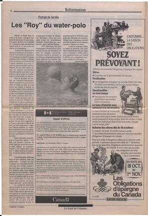 Le Soleil de Colombie, October 12, 1990, page 8