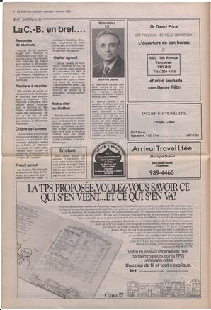 Le Soleil de Colombie, October 5, 1990, page 6