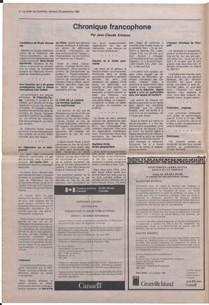 Le Soleil de Colombie, September 28, 1990, page 4