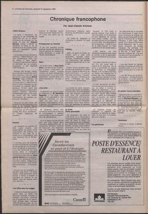 Le Soleil de Colombie, September 21, 1990, page 4