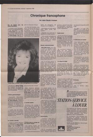 Le Soleil de Colombie, September 7, 1990, page 4