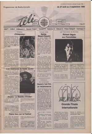 Le Soleil de Colombie, August 24, 1990, page 7