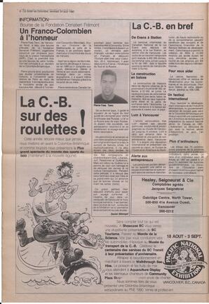 Le Soleil de Colombie, August 24, 1990, page 6