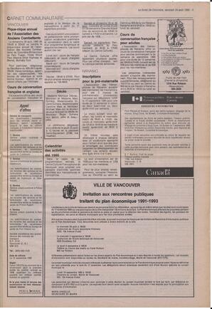 Le Soleil de Colombie, August 24, 1990, page 4