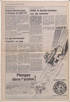 Le Soleil de Colombie, August 17, 1990, page 16
