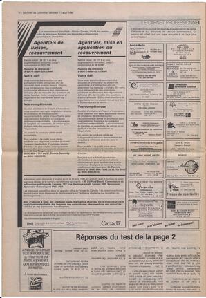 Le Soleil de Colombie, August 17, 1990, page 12