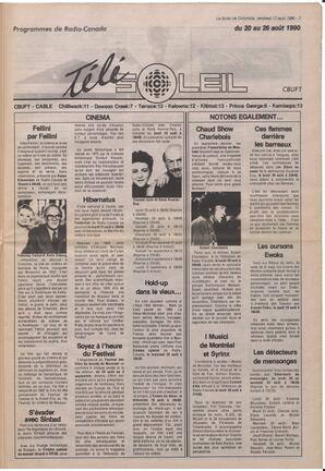 Le Soleil de Colombie, August 17, 1990, page 7