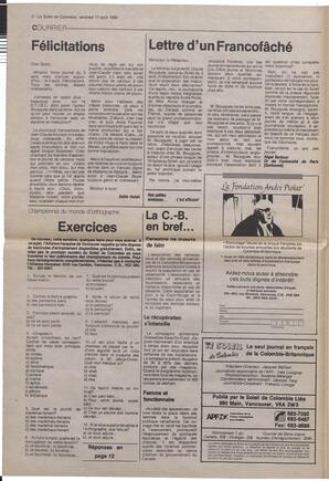 Le Soleil de Colombie, August 17, 1990, page 2