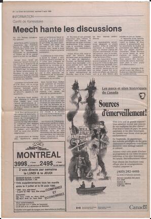 Le Soleil de Colombie, August 3, 1990, page 20