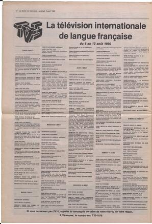 Le Soleil de Colombie, August 3, 1990, page 12