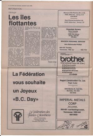 Le Soleil de Colombie, August 3, 1990, page 6