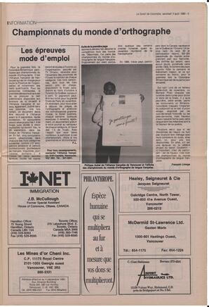 Le Soleil de Colombie, August 3, 1990, page 5