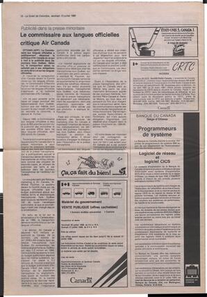 Le Soleil de Colombie, July 13, 1990, page 16