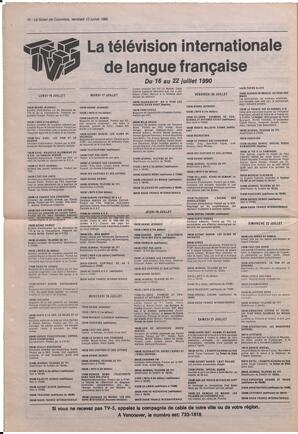 Le Soleil de Colombie, July 13, 1990, page 10