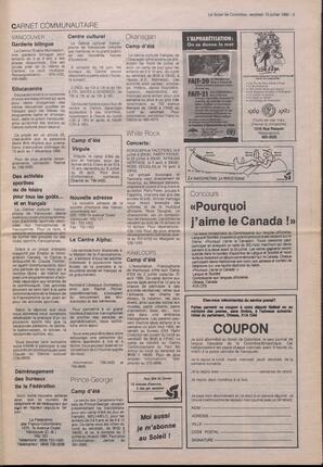 Le Soleil de Colombie, July 13, 1990, page 3