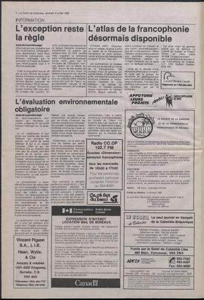 Le Soleil de Colombie, July 6, 1990, page 2