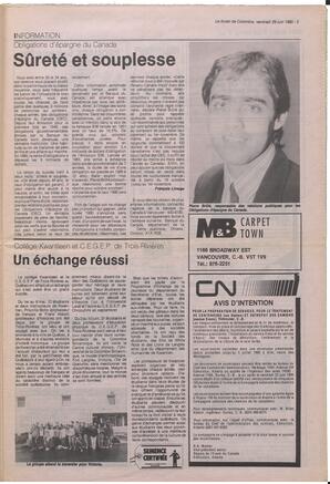 Le Soleil de Colombie, June 29, 1990, page 5