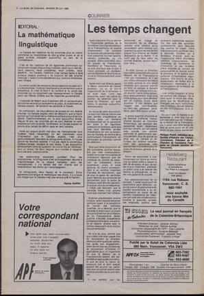 Le Soleil de Colombie, June 29, 1990, page 2