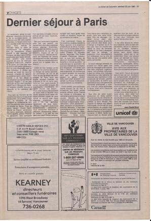 Le Soleil de Colombie, June 22, 1990, page 19