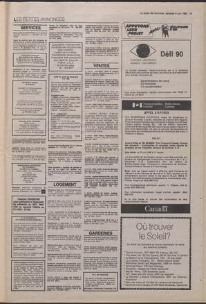 Le Soleil de Colombie, June 8, 1990, page 19