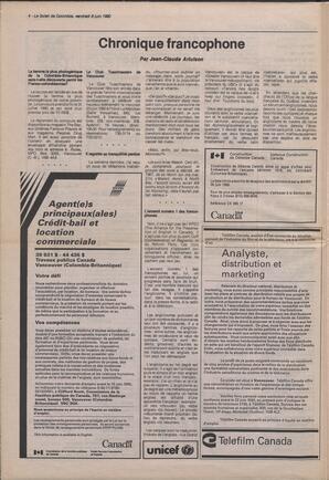 Le Soleil de Colombie, June 8, 1990, page 4