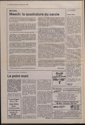 Le Soleil de Colombie, June 8, 1990, page 2