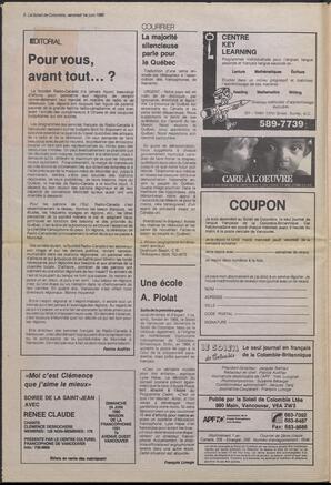 Le Soleil de Colombie, June 1, 1990, page 2
