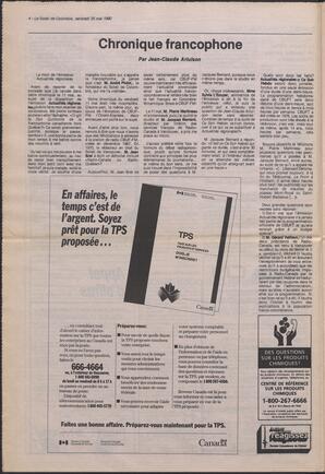 Le Soleil de Colombie, May 25, 1990, page 4