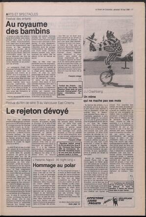 Le Soleil de Colombie, May 18, 1990, page 11
