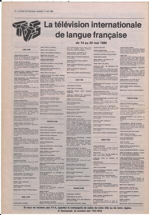 Le Soleil de Colombie, May 11, 1990, page 10
