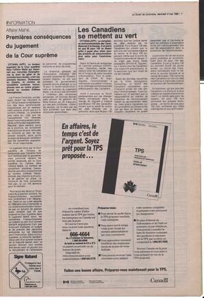 Le Soleil de Colombie, May 4, 1990, page 7
