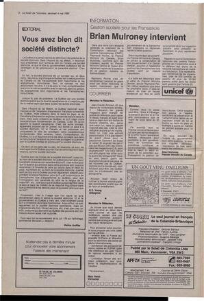 Le Soleil de Colombie, May 4, 1990, page 2