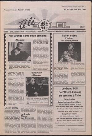 Le Soleil de Colombie, April 27, 1990, page 7