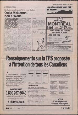 Le Soleil de Colombie, April 27, 1990, page 5