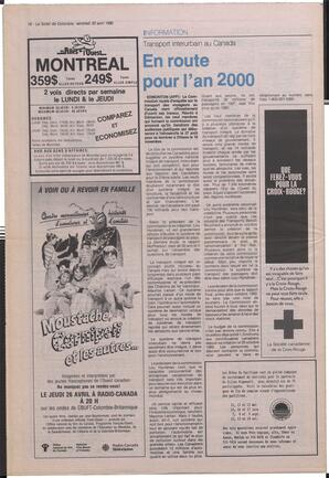Le Soleil de Colombie, April 20, 1990, page 16