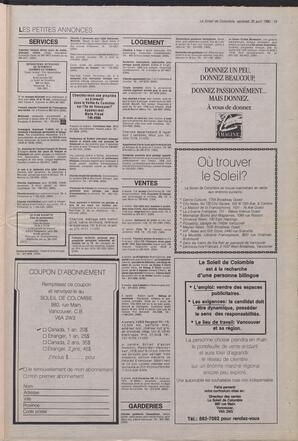 Le Soleil de Colombie, April 20, 1990, page 15