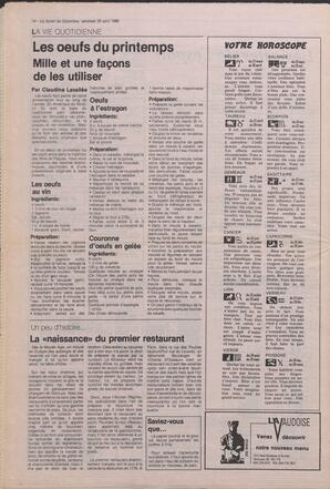Le Soleil de Colombie, April 20, 1990, page 14